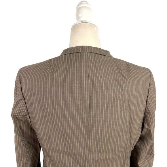 Akris Punto Womens Single-Breasted Micro Striped Wool Blazer Size 8 - Picture 14 of 16